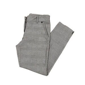 Trina Turk Moss 2 Cropped Straight Leg Pant Houndstooth Black/White Slim 30 Crop